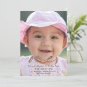 Invitation Douce Princesse – Fête des 1 an de Bébé Fille (Debout devant)