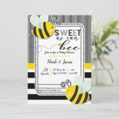 Invitation Douce que peut BEE Baby shower Sexe Révéler (Debout devant)