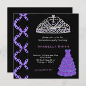 Invitation Douce Quinceanera (Devant / Derrière)