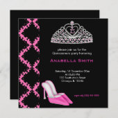 Invitation Douce Quinceanera (Devant / Derrière)