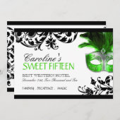 Invitation Douce quinzaine d'invitation à la mascarade (Devant / Derrière)