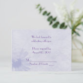 Invitation Douce Réponse RSVP Fleur de Lavande (Debout devant)