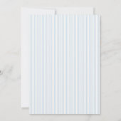 Invitation Douce Robe de Mariage Bleue Rayée Crème Classique (Dos)