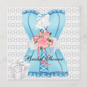 Invitation Douce Robe de Mariée Rose Sarcelle Blanc Corsage R