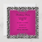 Invitation Douce Robe noire à rayures roses pour 16 ans (Dos)