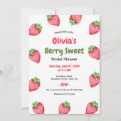 Invitation Douce rose rouge fraise Fête de mariage (Devant)