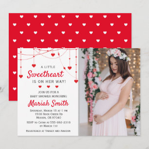 Invitation Douce Saint-Valentin Fille Garçon Baby Shower