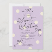 Invitation Douce Seize ans Fleurs de Lavande Violettes Modern (Devant)