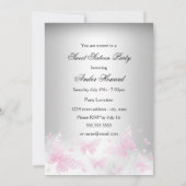Invitation douce seize ans papillon rose et argent (Dos)
