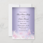 Invitation douce seize ans Papillon Rose & Violet (Dos)