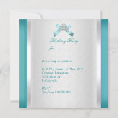 Invitation Douce Seize Couronne Bleue Turquoise (Dos)