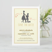 Invitation Douce Silhouette Proposition Date de sauvegarde (o (Debout devant)