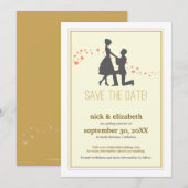 Invitation Douce Silhouette Proposition Date de sauvegarde (o (Devant / Derrière)