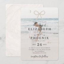 Douce Simple Élégant Mariage Photo Personnalisé Nœ