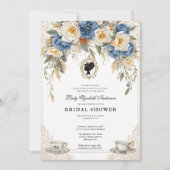 Invitation Douce soirée de mariage florale de l'ère Régence (Devant)