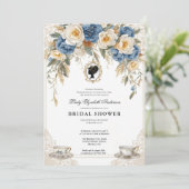 Invitation Douce soirée de mariage florale de l'ère Régence (Debout devant)