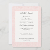 Invitation Douce Soirée de Mariage Rose Foncé Florale (Devant)