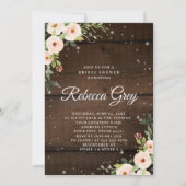 Invitation Douce soirée de mariage rustique et floral (Devant)