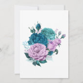 Invitation Douce soirée de mariage turquoise et lavande (Dos)