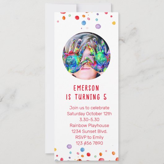 Invitation Douce Sprinkle Anniversaire de enfant (Devant)