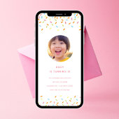 Invitation Douce Sprinkle Anniversaire de enfant