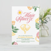 Invitation Douce Squeeze Citronnée Fête de Mariage (Debout devant)