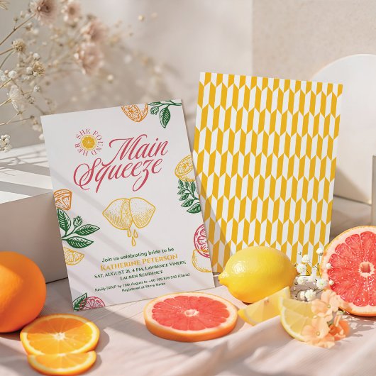 Invitation Douce Squeeze Citronnée Fête de Mariage