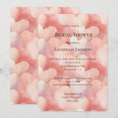Invitation Douce Sur Vous Cœurs Roses De Mariée (Devant / Derrière)