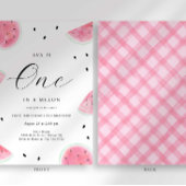 Invitation Douce Unique Dans Un Melon Pastèque Premier Annive