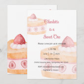 Invitation Douce Unique, Fête de Dessert Unique (Devant / Derrière)