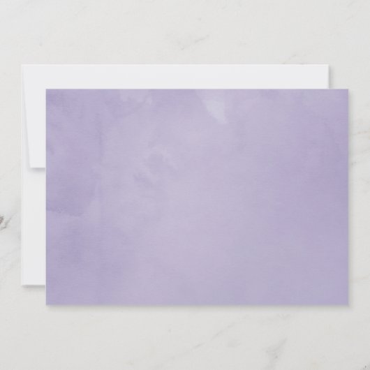 Invitation Douce Violet Floral Première Sainte Communion (Dos)