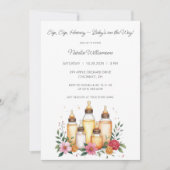 Invitation Douces Bouteilles Baby Shower (Devant)