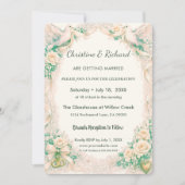 Invitation Douces & Chaudes Colombes Mariage Pastel (Devant)