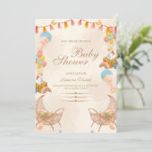 Invitation Douces Débuts Baby Shower (Debout devant)