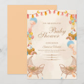Invitation Douces Débuts Baby Shower (Devant / Derrière)