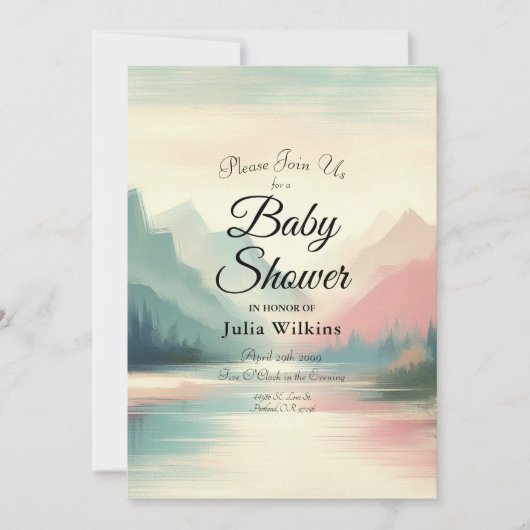 Invitation Douces Échos des Montagnes (Devant)