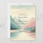 Invitation Douces Échos du Mariage des Montagnes (Devant)