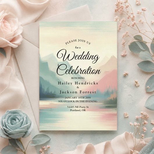 Invitation Douces Échos du Mariage des Montagnes
