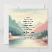 Invitation Douces Échos du Mariage des Montagnes (Devant)