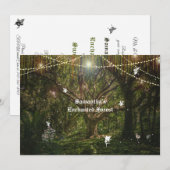 Invitation Douces fées de la forêt enchantée de Sweet 16 Lapi (Devant / Derrière)