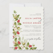 Invitation Douces Fleurs Sauvages Mariage Fête de Fiançailles (Devant)