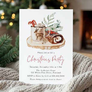 Invitation Douces friandises de Noël pour une fête de Noël co