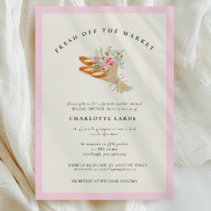 Invitation Douceur aquarelle de la mariée sous les projecteur
