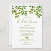 Invitation Douceur botanique Fête prénuptiale aquarelle (Devant)