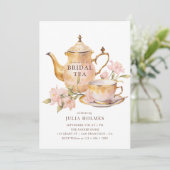 Invitation Douceur Botanique Mariage Tea Shower (Debout devant)