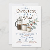 Invitation Douceur Café pour Baby Shower (Devant)