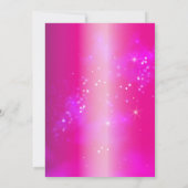 Invitation Douceur chic rose rayonnant 16 avec bijoux brillan (Dos)