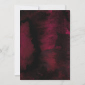 Invitation Douceur de eucalyptus floral mariage burgundy (Dos)