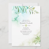 Invitation Douceur de l'aquarelle pour le Shower des futurs m (Devant)