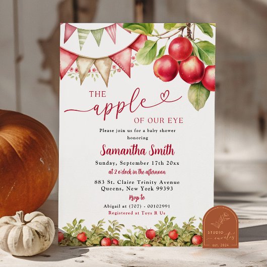 Invitation Douceur de l'automne bébé shower